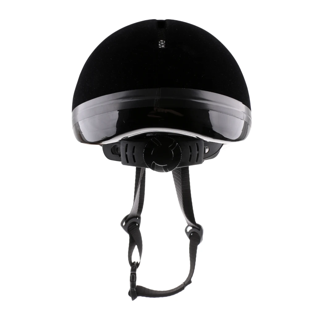 Kids Horse Riding Helmet Adjustable Velvet Equestrian Riders Helmet Black 5