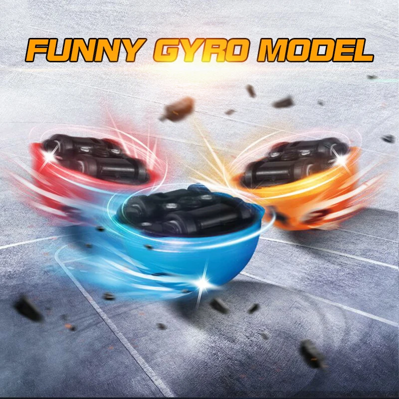 Funny Gyro Model Car Toy Cartoon Inertia Insect Multi-function Children's Fingertip Spinning Top Educational Toy Model 3pcs/set