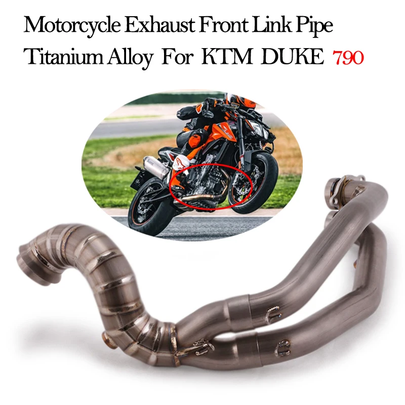 

Slip On Motorcycle Exhaust Escape Modified Muffler Manifold Titanium Alloy Front Link Pipe For KTM 790 DUKE 790 ktm790 duke790