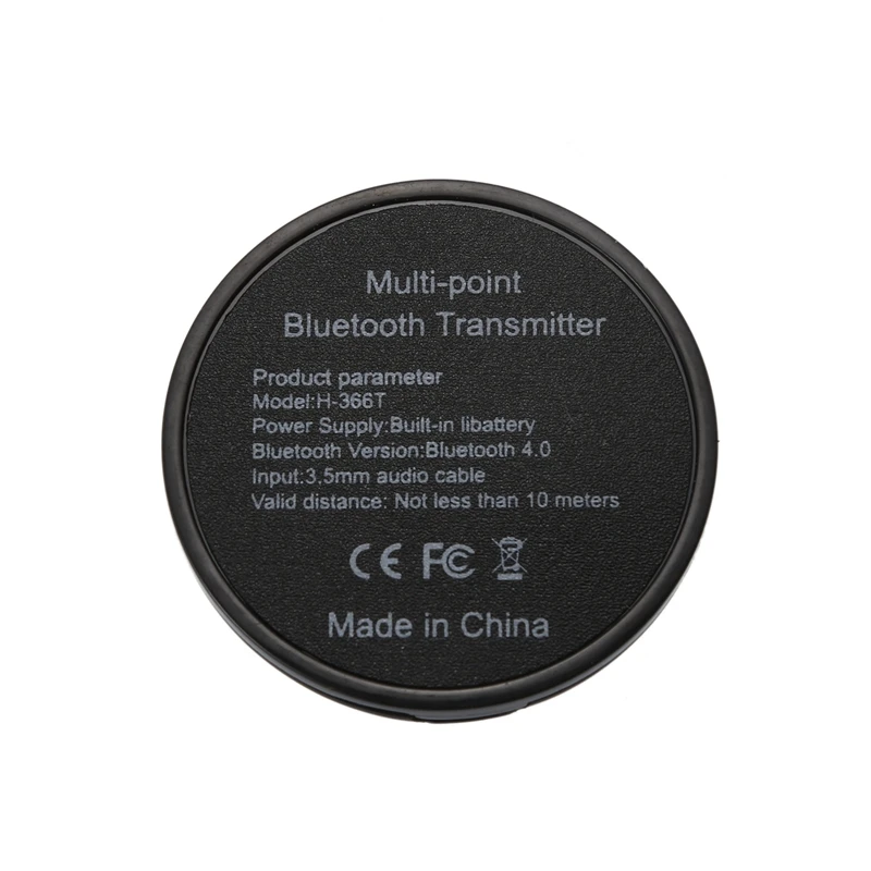 Bluetooth 4,0 беспроводной аудио передатчик многоточечный H-366T для ТВ ПК CD плеера iPod MP3 MP4(3,5 мм разъем) черный
