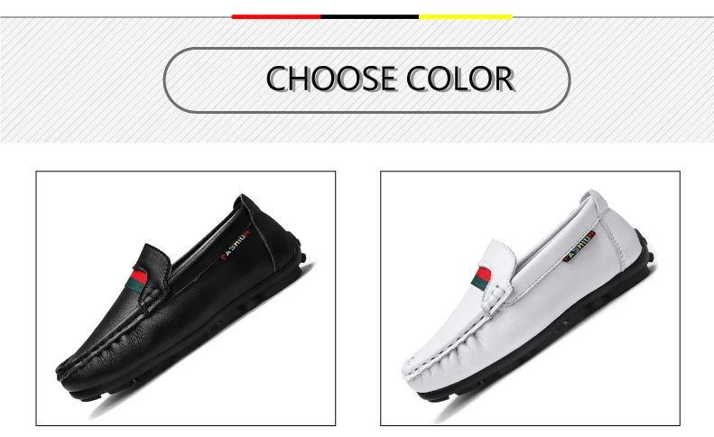 2019 New Autumn Genuine Leather children's Shoes for Boys Mocassins Fashion Kids Shoes For Girls Boys Casual Flat Slip On Loafers (2)