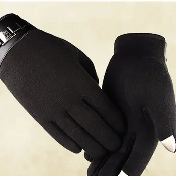 

Men Women Winter Touch Screen Windproof Outdoor Sports Anti-slip Cycling Riding Thicken Warm Full Finger Elastic Glove