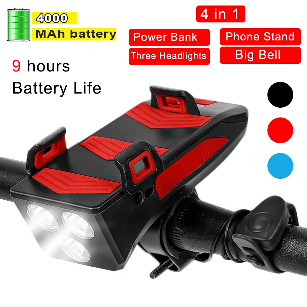 

Four-in-one Bicycle Light, Power Bank, Mobile Phone Holder, Riding Front Light Speaker Mountain Bike Night Riding Equipment