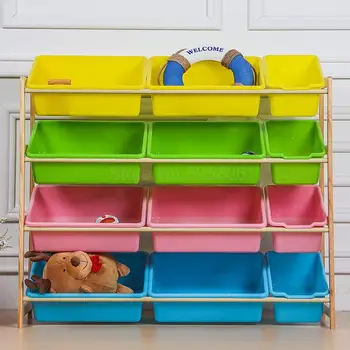 

Children's solid wood toy storage rack kindergarten baby storage box multi-layer classification storage cabinet finishing