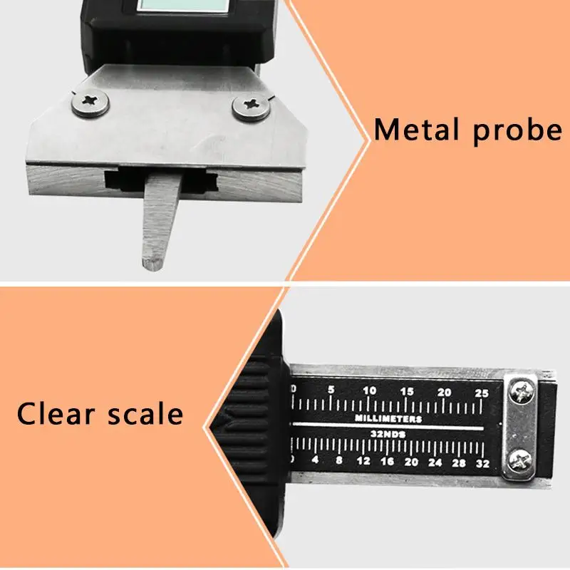 0-25 мм Цифровой измеритель Глубина рисунка протектора нержавеющая стальная измерительная линейка автомобильный монитор давления в шинах