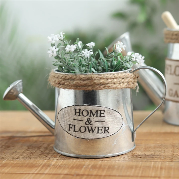 

VOGVIGO Bucket Flower Pot Iron Home Retro Flower Vase Garden Plant Flowerpot Succulent Decor Planting Display Stand Retro Beauty