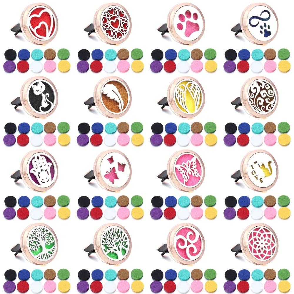 New Car Air Freshener Perfume Vent Rose Gold Solid Fragrance Clip Car Air  Vent Essential Oil Diffuser Car Perfume(Free 10pc pad)|Pendants| -  AliExpress