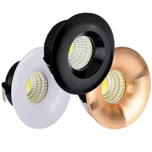 10 шт. светодиодный светильники круглый мини COB точечный встраиваемый cветодиодный Светильник Downlight потолочная лампа для шкафа 3W 110 В 220 дома настенные светильники для витрина драйвер