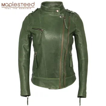 

Women Leather Jacket 100% TANNED Sheepskin 3 Colors Slim Fit Woman Genuine Leather Jackets Female Skin Coat Autumn Spring M262