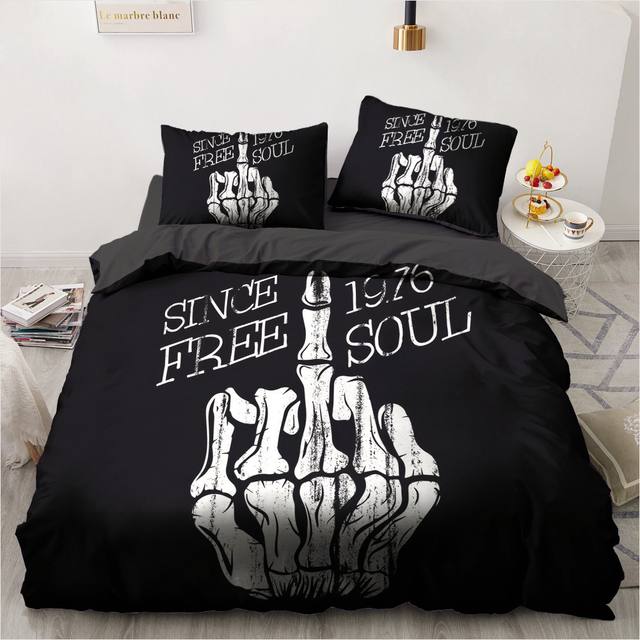 3D TOO YOUNG TO DIE SKULL BEDDING SETS