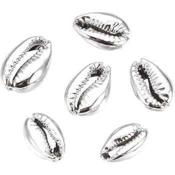 

50 Pcs Bracelet With Holes Electroplated Shell Beads Handmade Necklace Natural Jewelry Making DIY Craft Decorative Accessories