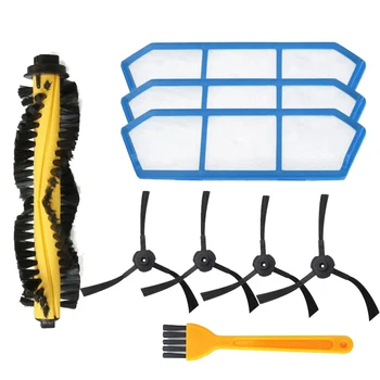 

Accessory Kit for ILIFE A6 A4 A4s Robot Vacuum Cleaner Replacement Parts Pack of 1 Main Brush,3 Hepa Filters,4 Side Brushes