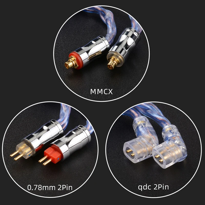 NiceHCK SpaceCloud Flagship 6N Litz Silver Plated OCC+7N OCC Mix Coaxial Earphone Cable 3.5/2.5/4.4mm MMCX/QDC/2Pin for Bravery