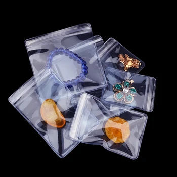 

200pcs 4x6cm Clear PVC Anti-Oxidation Zip Lock Jewellery Display Pouch Resealable Jewelry Poly Plastic Packaging Packing Bags