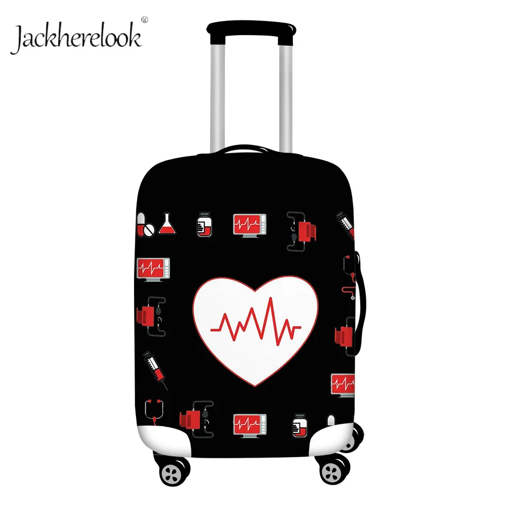 Jackhereook медицинский чехол для чемодана с сердечком и любовью, эластичный багажный чехол, водонепроницаемая бирка для багажа, костюм "18-32" дюймов, аксессуары для путешествий