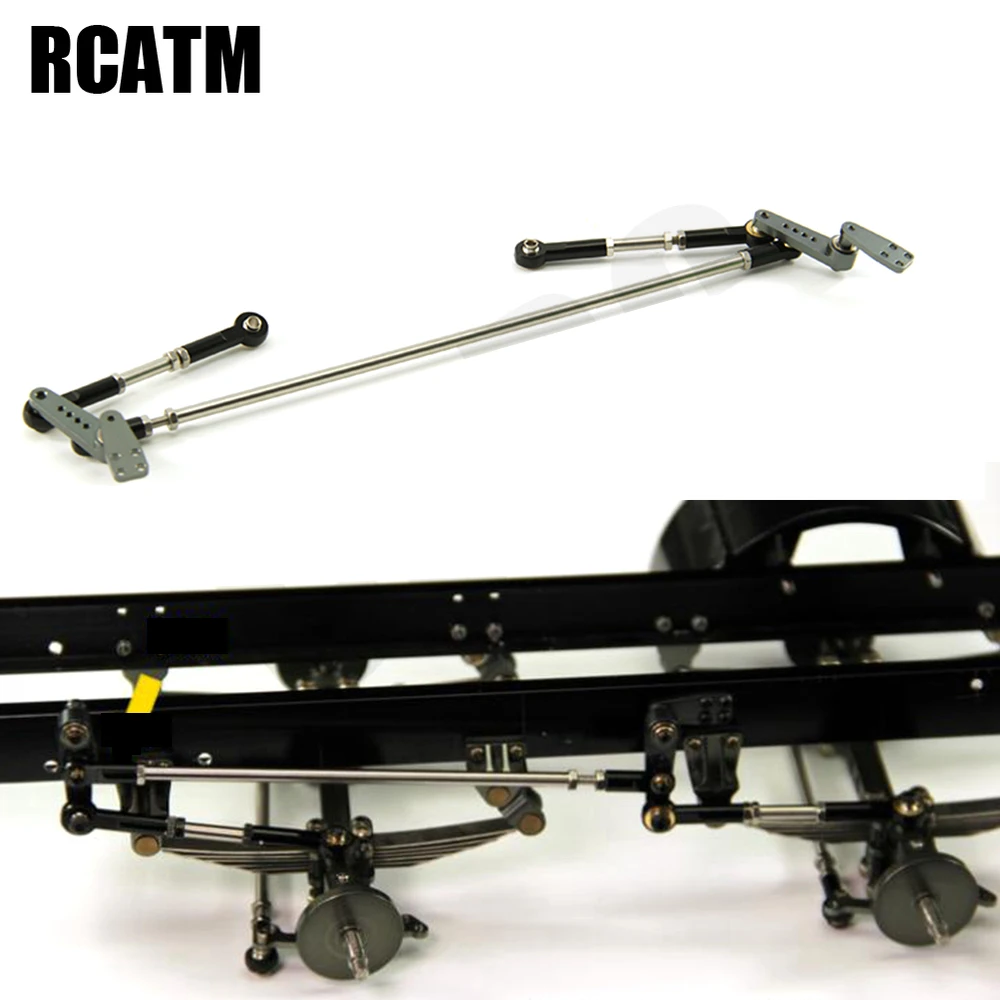 Metal Front Steering Turn Linkage Rod Kit 8X8 For Tamiya 1/14 RC Truck