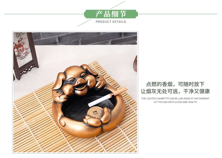 Creative personality ashtray custom creative resin crafts to send father boyfriend father's day gift practical gift