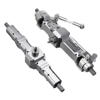 

RCtown Metal Front & Rear Bridge Axle Gear Box Set For WPL C14 C24 B14 B24 B16 B36 Ural 1/16 RC Car Military Truck Crawler