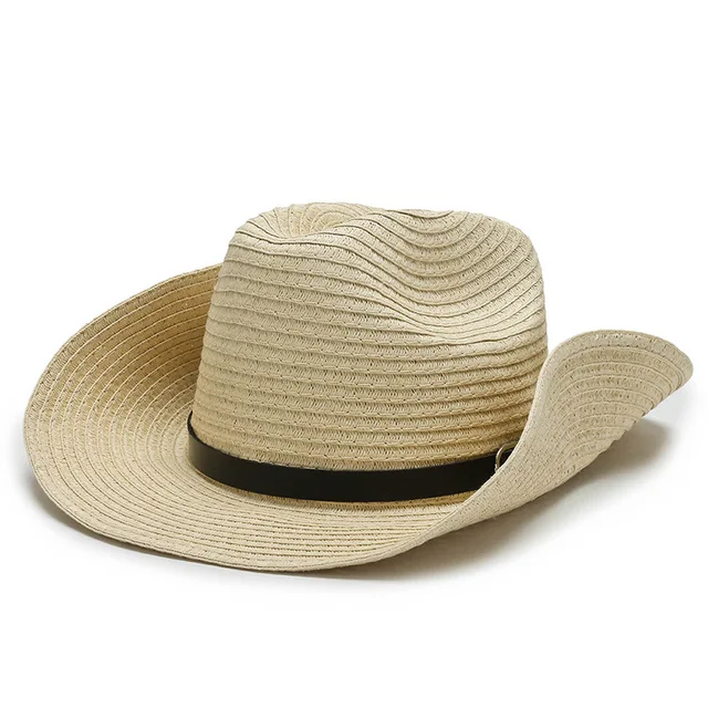 Natural Straw Cowboy Hat Women Men 