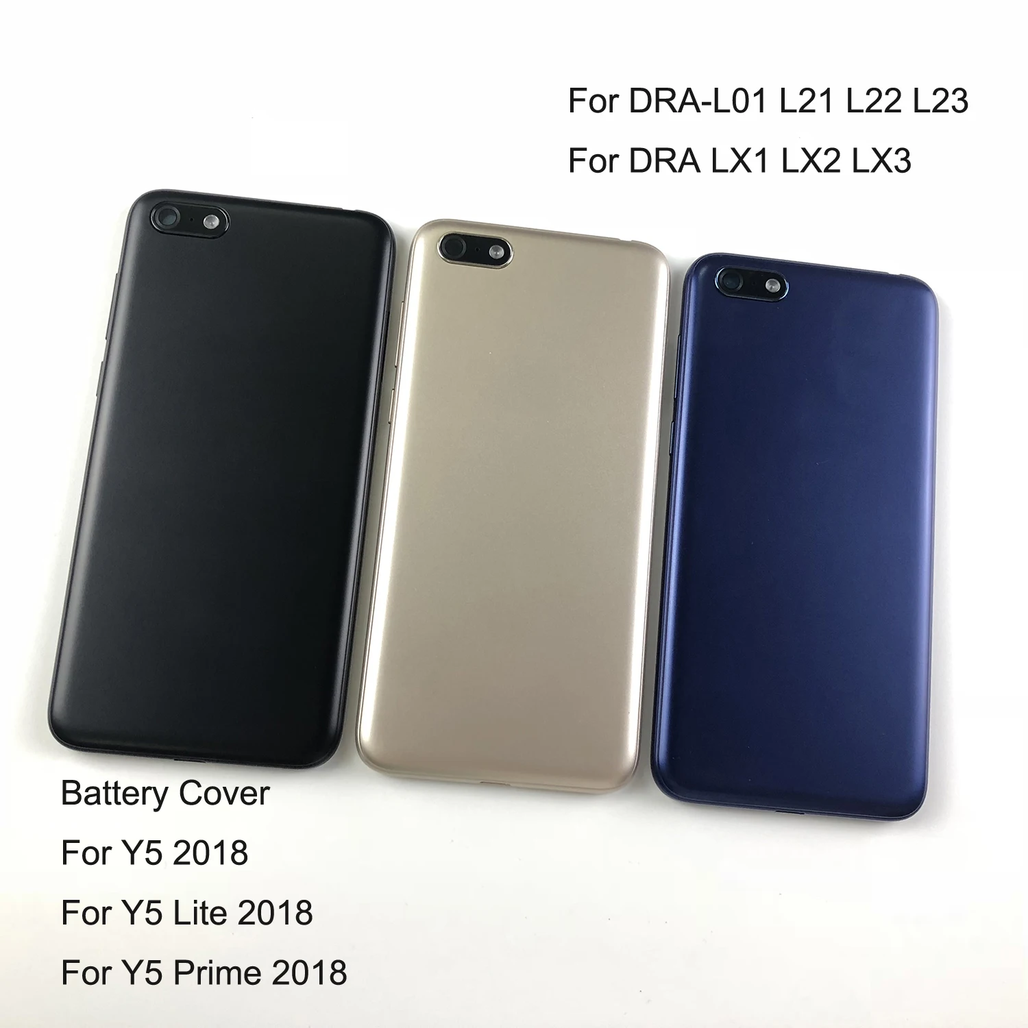 Чехол для батареи для huawei Y5 Lite Y5 Prime Y5, чехол для задней панели+ стекло для камеры+ Кнопки громкости питания+ логотип