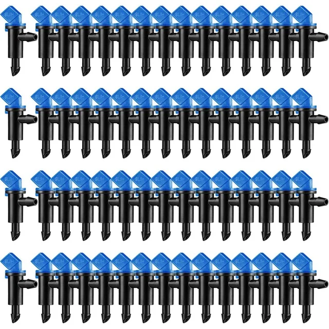 60 Darab Öntözés Csepegtető Emitter Kerti Zászló Öntözőcseppő, Fák És Cserjék (Kék Fekete, 2 Gph)