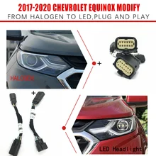 CZMOD Car Headlight Modification Upgrade Special Car Wiring Adapter Harness For 17-20 Chevrolet Equinox From Halogen To LED