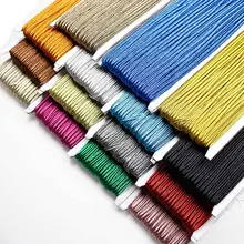 30 метров металлический цвет плетеный шнур 3 мм нейлоновый шнур Змеиный живот шнуры Soutache Metalico для изготовления ювелирных изделий своими руками