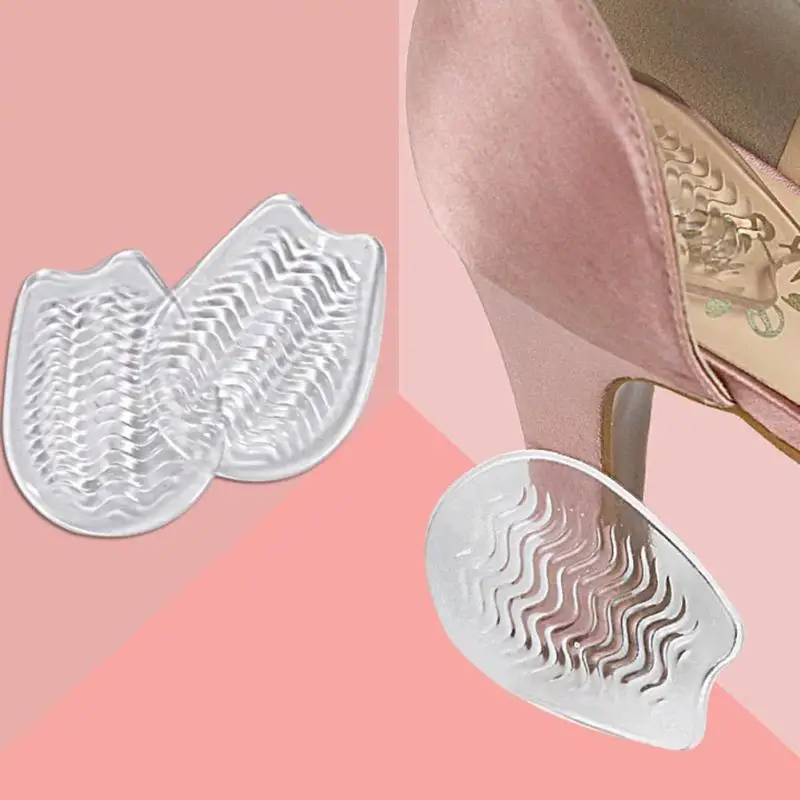 1 Pair Hot Sale Silicone Gel Insoles Pads Solid Transparent Gel Insoles Pad Pain Relief High Heel Shoe Protector Cushion