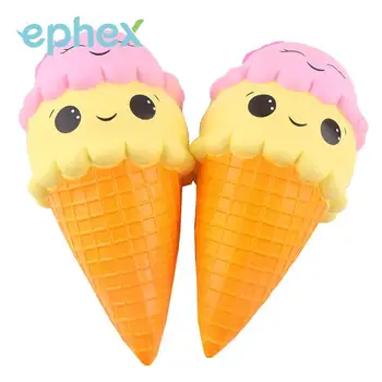 

Ephex Creative Party Decor Relieve Stress Smile Ice Cream Soft Office Relaxed Hand Pillow Slow Rising Ice Cream Lovely