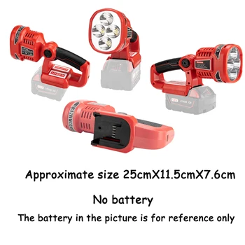 

12W Portable Spotlight LED Warning Light Work Lamp Flashlight Torch hand lantern for Milwaukee 18V M18 Li-ion Battery hotsell