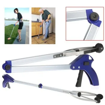 

Convenient Foldable Garbage Pick Up Tool Grabber Reacher Stick Reaching Grab Extend Reach Garbage Clip Household Item