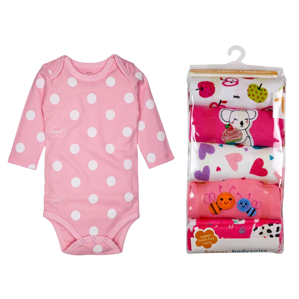 Body A Manches Longues Pour Nouveau Ne 100 Coton 5 Pieces Lot Vetements Pour Bebe Fille Et Garcon Vente En Gros D Usine Livraison Aleatoire Aliexpress