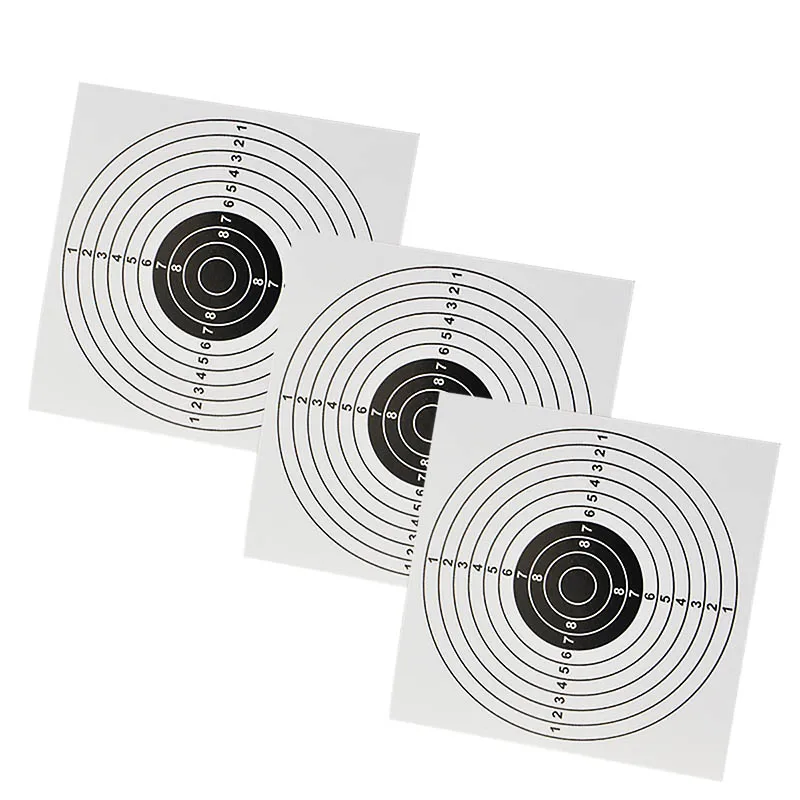 50pcs white 50/100 шт мишень для стрельбы из лука Бумага s 14x14 см тренировочная мишень специальная бумага для мишени толстые картонные коробки полное кольцо съемки аксессуары - Цвет: 50pcs white