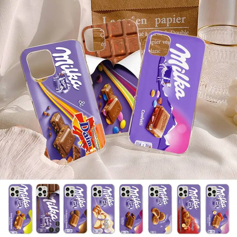 Custodia Per Telefono Chocolate Milka Box Per Iphone 13 8 7 6S Plus X 5S Se 2020 Xr 11 12 Mini Pro Xs Max