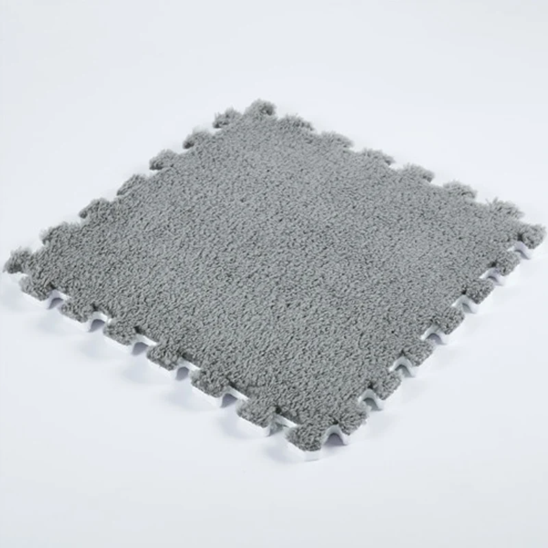 dark grey 6 шт./компл. пушистый головоломка EVA пены Коврик противоскользящий Спальня ковер коврик DNJ998 - Цвет: dark grey