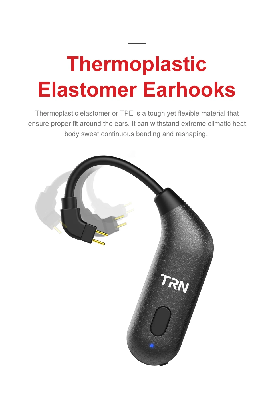 TRN BT20S беспроводной HDMI Bluetooth 5,0 ушной крючок HIFI наушники 2PIN/разъем MMCX для TRN X6/IM1/IM2/V80/v30