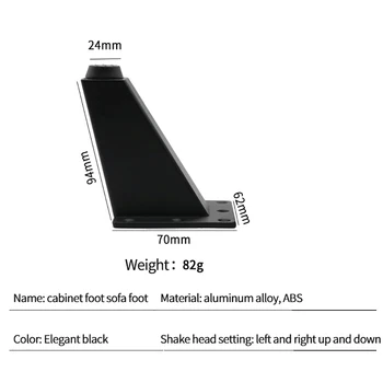 

4PCS Wrought Iron Oblique Cone Furniture Legs High-Strength Sofa Leg Cabinet Legs Aluminum Alloy Cabinet Furniture Replacement