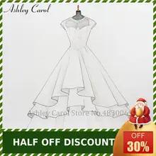 Ashley Carol свадебное платье под заказ сексуальные индивидуальные ручной работы любой А-силуэт свадебное платье плюс размер