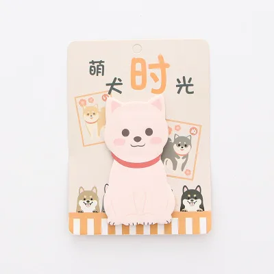 Милый мультфильм собака Липкие заметки Kawaii Акита Шиба ину хаски собака блокнот закладки для школьных учебников офисные канцелярские принадлежности 1 упаковка - Цвет: 6