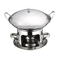 Утолщенная сухая кастрюля из нержавеющей стали, бытовая Спиртовка, маленький горячий горшок, буфет, спирт, мини, натирающая плита с чашами, суповая кастрюля