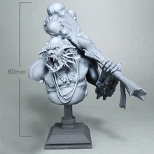 

60mm Resin Model Kits Orc Warrior Bust Figure Unpainted RW-312
