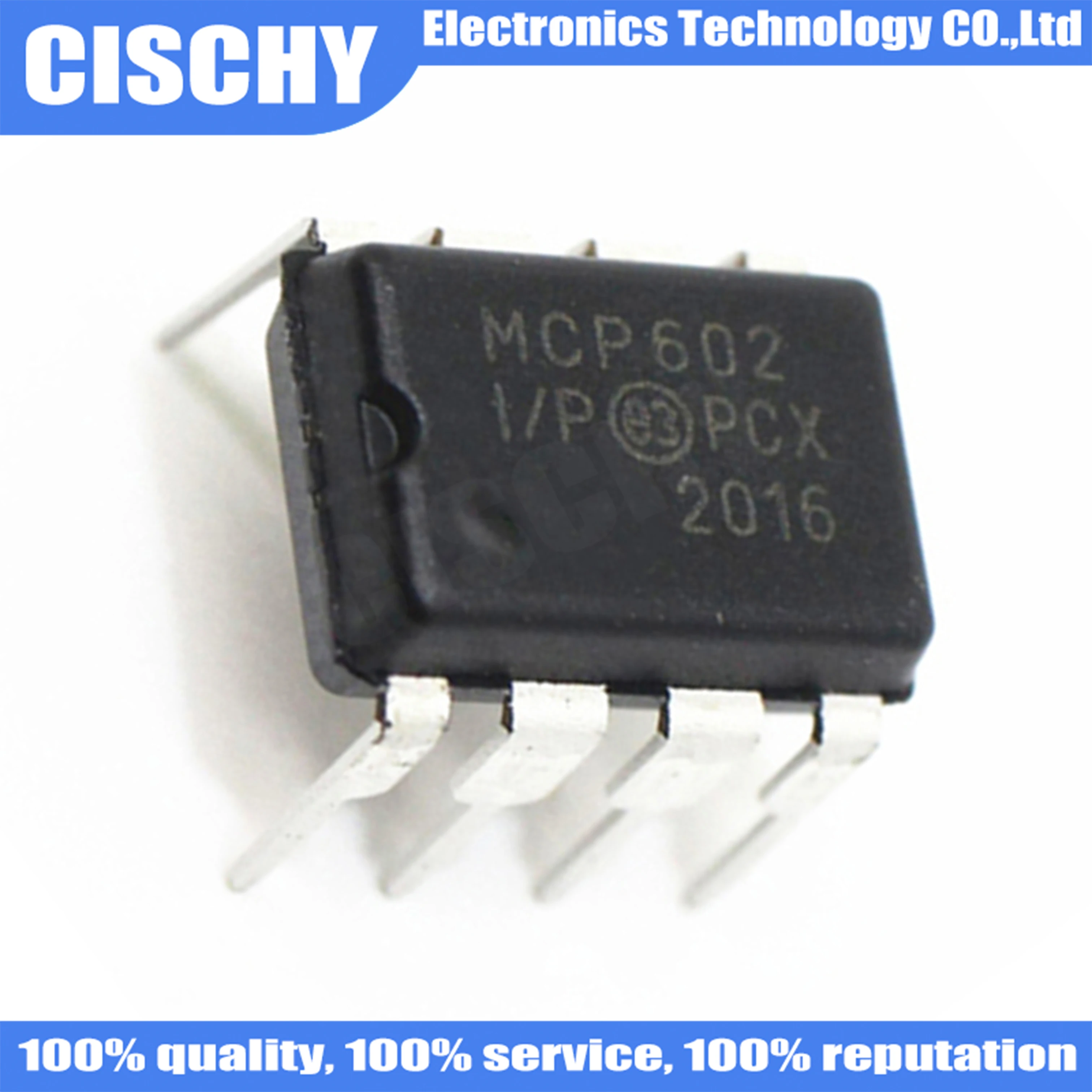 10PCS MCP602-I/P DIP8 MCP602 DIP 2.7V to 5.5V Single Supply CMOS Op Amps | Электронные компоненты и