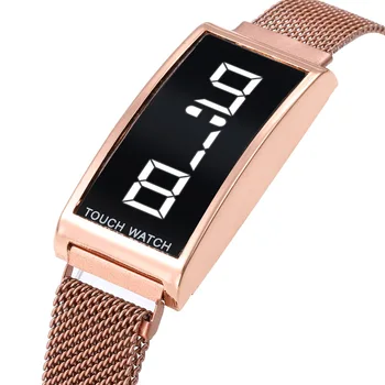 

Full Stainless Steel Digital Clock for Children Watch Touch Screen Electronic Kids Clock Super Fashion Student Boy Girl Watches