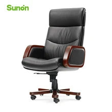 Sunon hot sell Middle Back rotatable computer Chairs Leather wood gaming chair Office Furniture ergonomic Office Chair SPE38KCTG