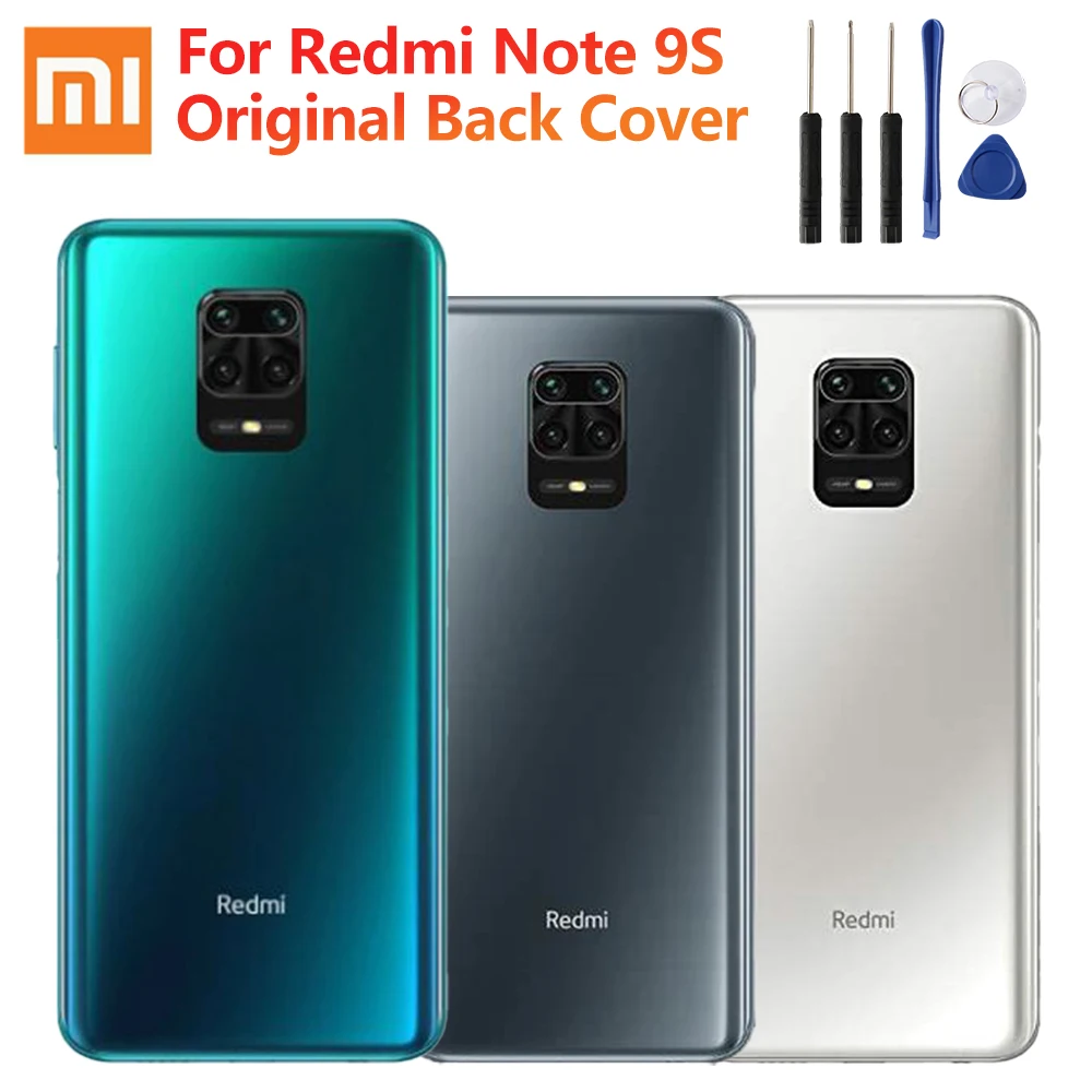 Оригинальный аккумулятор задняя стекло чехол для Xiaomi Redmi Note 9s крышка задней
