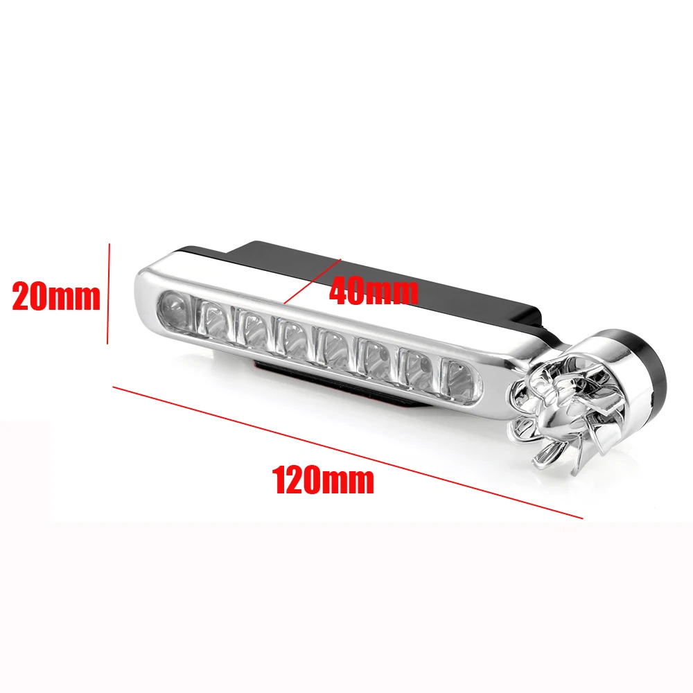 Автомобильный дневной ходовой светильник 8-светодиодный мотоцикл с ветровым приводом DRL 20x40x120 мм