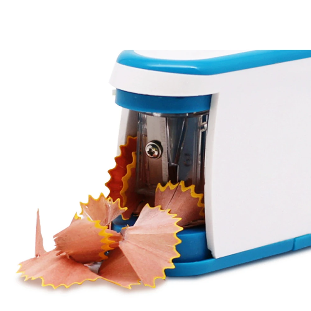 

Pencil Sharpener Gift Portable Home School Quick Kids Plastic Electric Non Slip Battery Powered Auto Stationery Students Office