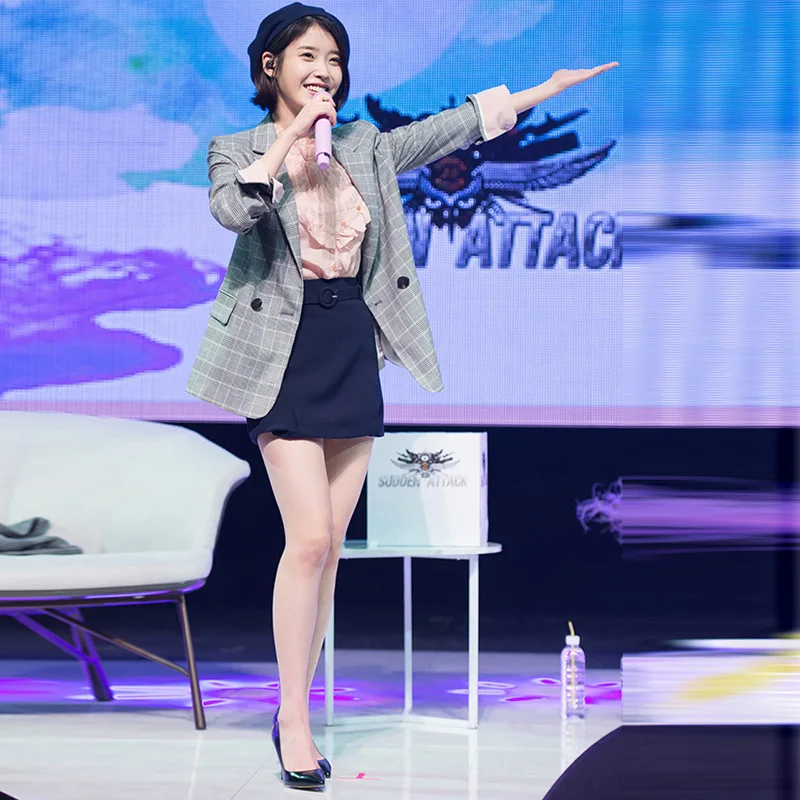 

Korean-style Fashion Spring And Autumn New Style Students CHIC-Style Retro Plaid Small Suit Coat Women's Short Leisure Suit