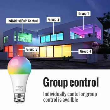 

Smart WiFi Light LED RGB Color Changing Bulb Dimmable Multicolor Bulb Work
