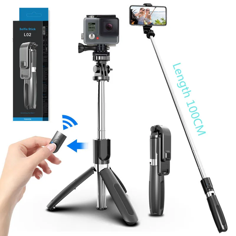 L02 Bluetooth Tripod Selfie Stick And Remote Control Integrated